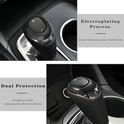 TOMALL Stainless Steel Car Gear Shift Knob Cover Compatible with Chevy Equinox 2018-2020 Malibu XL 2016-2020 Cruze 2017-2019 Shifter Panel Trim Gear Lever Cover for Car Accessories (Black Brushed) - color: Black Brushed