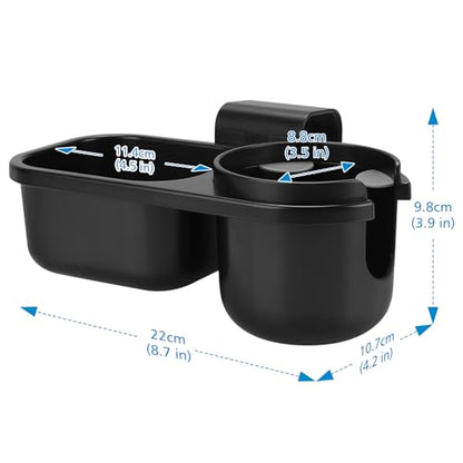 Accmor Child Cup Holder Snack Tray for Convertible Car Seats, Universal Child Cup Holder Compatible with Most Baby Car Seat Models - color: Black