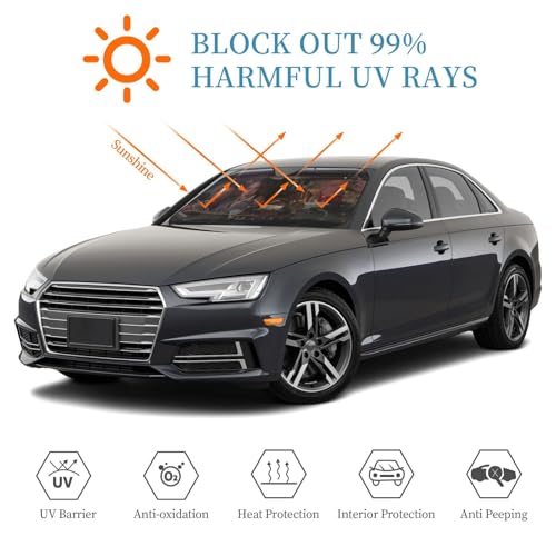 Funny Car Windshield Sun Shade Foldable Sunshade for Car Windshield Covers Blocks UV Rays Automotive Interior Sun Protection 51 x 27.5 in