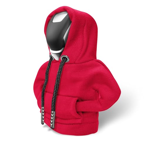 Gear Shift Hoodie, Gear Shift Cover, Funny Car Gear Shift Cover, Automotive Interior Cute Gadgets, Automotive Interior Accessories and Decoration (Red) - color: Red