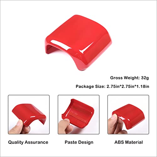 Aunginsy Car Gear Shifter Hand Brake Trim Cover Compatible with Toyota Tundra 2022+, Sequoia 2023+ & Tacoma 2024+, Automatic Center Console Gear Shift Head Knob Scratch Protector Cover ABS Accessories - color: Red(A)