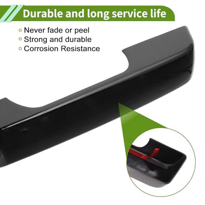 Exterior Door Handle Cover Trim Front Left Front Right Rear Left Rear Right Door Handle Cover for Ford F150 21-24 Glossy Black - size: Without Sensor Holes