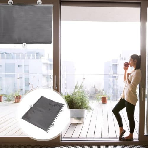 PATKAW 1 PCS Blackout Blinds No Drill, Retractable Roller Window Shades with Suction Cups, Portable Light Blocking Roller Blinds for Bedroom, Office, Nursery, RV, Car and Travel (49.2" x 19.7") - size: 1"W x 1"H