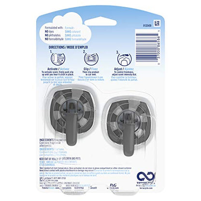 Febreze Car Air Fresheners, Gain Original Scent, Odor Fighter for Strong Odors Car Vent Clips (2 Count) - size: 1 Count (Pack of 2)