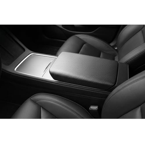 Tesla Model 3 / Y Arm Rest & Center Console Cover, Design for 2024-2026 Model 3 Refresh Highland & 2025 2026 Model Y Juniper, ABS Material Scratch Resistan (Matte Carbon Fiber Pattern) - color: Matte Carbon Fiber Pattern, size: M3 Highland & MY Juniper