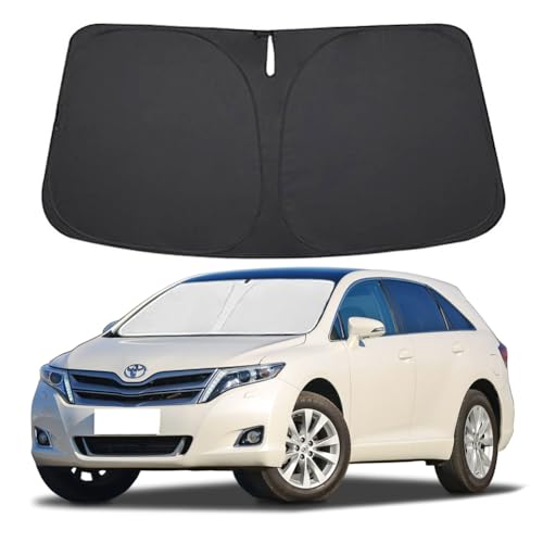 Windshield Sun Shade for Toyota Venza 2009 2010 2011 2012 2013 2014 2015 Front Window Shade Sun Visor Protector Toyota Venza Accessories Foldable Sunshade Reflective Polyester Blocks UV Rays Keep Cool - size: for Venza 2009-2015
