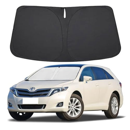 Windshield Sun Shade for Toyota Venza 2009 2010 2011 2012 2013 2014 2015 Front Window Shade Sun Visor Protector Toyota Venza Accessories Foldable Sunshade Reflective Polyester Blocks UV Rays Keep Cool - size: for Venza 2009-2015