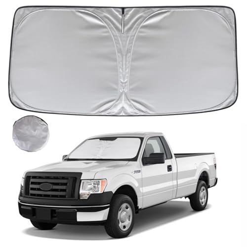 KAYZT Windshield Sun Shade for 2009-2014 Ford F150 Foldable Sunshade Front Window Custom Fit Car Accessories - size: for 2009-2014 Ford F150