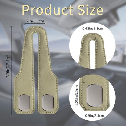 Car Seat Headrest Hooks for Purses and Bags, 4 Pack Bag Purse Holder for Car with Double Metal Hooks, Car Purse Hanger, Headrest Back Seat Handbags Hook Cute Hanging Accessories, Beige - color: Beige 4pcs