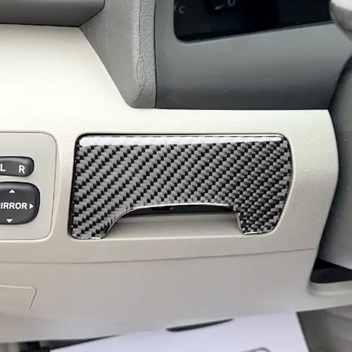 Driver's Side Center Dash Storage Slot Trim Cover Carbon Fiber Sticker Compatible with Toyota Camry 2007 2008 2009 2010 2011 Carbon Fiber Interior Accessories - color: Black 22