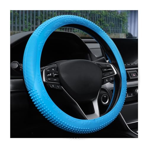 Bittwee Steering Wheel Cover, Car Silicone Steering Wheel Protector, Anti-Slip Soft Odorless Wheel Covers, Universal 14-15 Inch Steering Wheel, Automotive Interior Accessories (Sky Blue) - color: Sky Blue