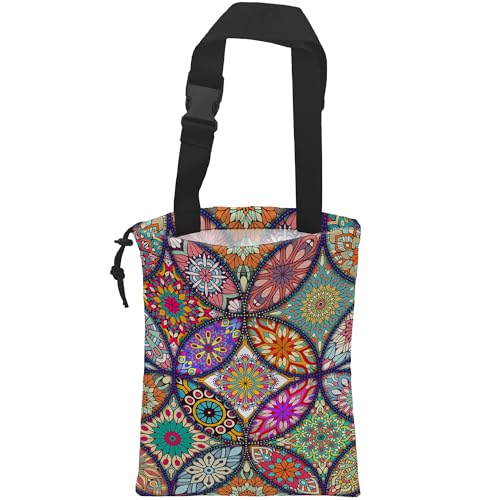 Car Trash Bag Hanging Mandala Flower Car Trash Can Waterproof Garbage Bag Hanging for Car Back Seat - color: Mandala Flower