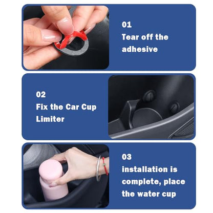 2026 Latest Car Cup Holder Insert/Holder Position Limiter - Anti Shake Silicone Car Coasters Bottle Stabilizers with Self-Adhesive - Car Must Haves Cup Holder Inserts for Car Truck SUV (3PCS) - color: 3PCS