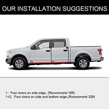 Winunite 65.6ft(20m) Car Door Edge Guards White – Fits Most Vehicles, No Glue, U-Shaped, Built-in Metal Clips, Scratch and Chip Resistant – Reduces Dings in Parking Lots - color: white, size: 65-3/5Ft