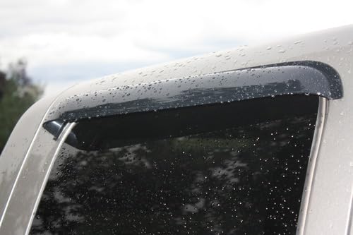 Side Window Wind Deflector fit for 1999-2006 Chevy Silverado & GMC Sierra 1500/2500/3500/2500HD and 2007 HD Classic Models, 4pc Out-Channel Tape-On Rain Guards, Dark Smoe Window Visor 94044 - size: 99-06 Extended Cab(Half Rear Door)