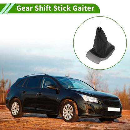Gear Shift Stick Gaiter for Chevrolet Sonic 2012-2020 Car Black Gear Stick Knob Cover Boot Shift Cover Faux Leather 1 Pc