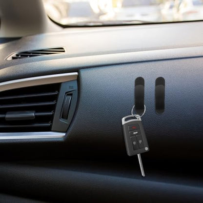 FAVOMOTO 4PCS Car Mini Hooks, Plastic Adhesive Car Dashboard Hook Seatback Organizer Vehicle Interior Accessories Stickers for Key Earphone Charging Cable - size: 4X1.3cm