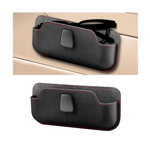 Car Seat Side Pocket Organizer, Multifunctional Leather Vehicle Console Hanging Storage Purse, Automotive Interior Door Storage Bag for Sunglass Keys Phone, Universal Fit (Black) - color: Black