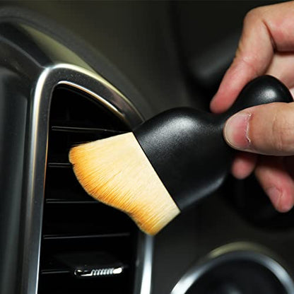AOCISKA Car Interior Detailing Brush,Soft Bristle Cleaning Brush Car Detailing Brush Dusting Brush,Car Interior Cleaning Tool,Auto Detail Brush Car Dash Duster Brush (Brown) - color: Brown
