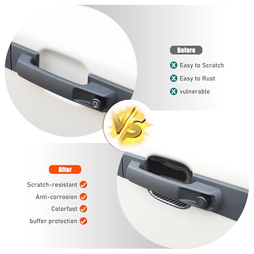 5PCS Exterior Door Handle Bowl Cover Protection Trim Compatible with INEOS Grenadier 2020-2025 Carbon Fiber Door Handle Bowl Trims Anti-Scratch Sticker Exterior Accessories