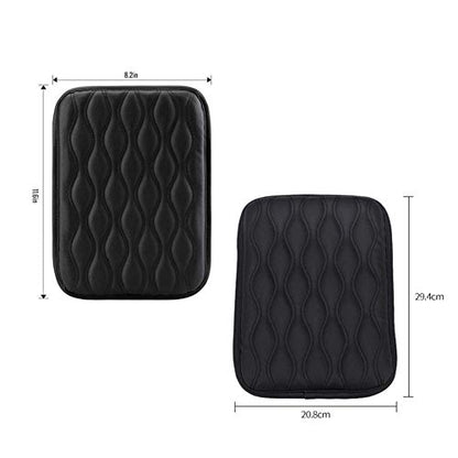 Auto Center Console Cover, Console Cover Armrest Pads, PU Leather Car Armrest Seat Box Pad Cushion Protector Universal Fit (Black) - color: Black