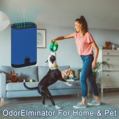Portable Ozone Generator Air Purifier – 5000mAh Rechargeable Battery Operated Odor Eliminator for Home Car Bathroom Kitchen Pets Shoes Smoke & Dust