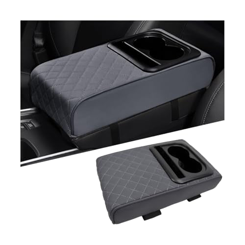 Mandark Car Center Console Armrest Pillow, Leather Memory Foam Auto Arm Rest Box Cover, Waterproof Automotive Interior Elbow Protector Accessories, Universal for SUV Sedan Truck (Gray) - color: Gray, size: Style B