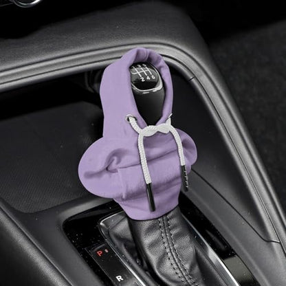 Gear Shift Hoodie, Shifter Hoodie, Funny Car Gear Shift Protector Cover, Automotive Interior Cute Gadgets Fashionable Mini Sweater Shifter Stick Knob Cover Universal for Most Vehicles (Purple) - color: Purple
