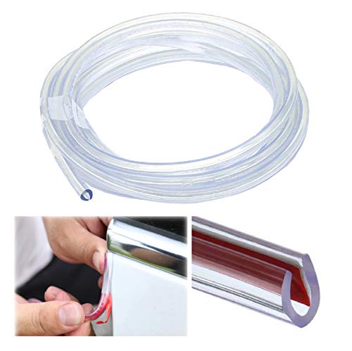 Car Door Edge Guards Clear, 32Ft Rubber Seal Protector U Shape Edge Trim Car Door Edge Protection Fit for Most Car - size: 32Ft(Clear)