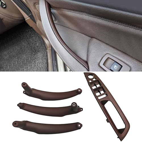Car Door Handle Accessories Compatible with BMW X5 E70 07-13 / X6 E71 08-14 Door Pull Handle, Interior Door Handles Replace Trim Cover,3.0si 4.8i 30i 48i 35d 30i 50i 35i (Mocha Brown) - color: Mocha Brown
