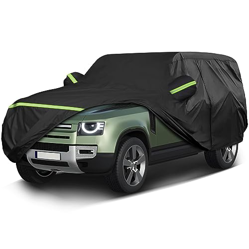 QUNSUNUS 6 Layer Car Cover for Land Rover Defender 2020-2025, Car Cover Waterproof All Weather 420D Windproof Custom Fit for Land Rover Defender 110 4-Door - size: for Land Rover Defender 110 4-Door