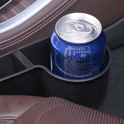 Car Seat Gap Filler, Multifunctional Seat Side Gap Filler with Cup Holder & Organizer, Gap Stopper Universal Fit Car SUV Truck Fill The Gap Between Seat & Console Set of 2 (Black) - color: Black
