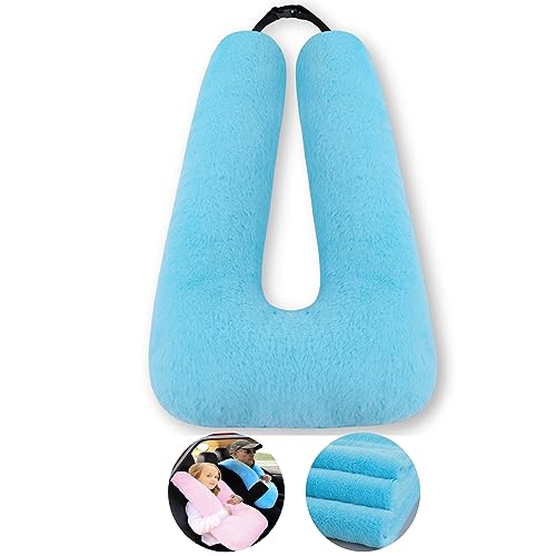 FHSGGP Travel Pillow Cushion for The Back Seat of Car Car Pillow for Kids A Sleeping Artifact Suitable for Long-Distance Travel of Adults and Children Travel Pillow for Kids Blue - color: A-blue