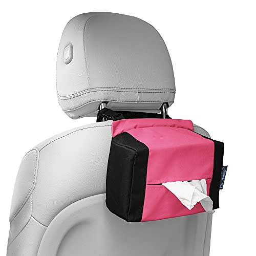 FH Group E-Z Travel Napkin Tissue Dispenser Holder fits Most Cars, SUVs, Trucks, and Vans Pink - color: Pink