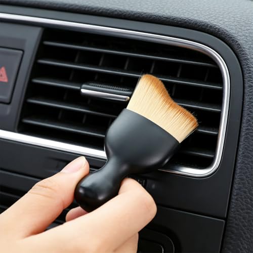 5PCS Car Detailing Brush Kit, Ultra Soft Boars Vehicle Detailing Duster Brush Set for Exterior Interior, Multi-Use Automotive Interior Dusting Cleaning Kit, Universal for Vehicles - size: 5 PCS