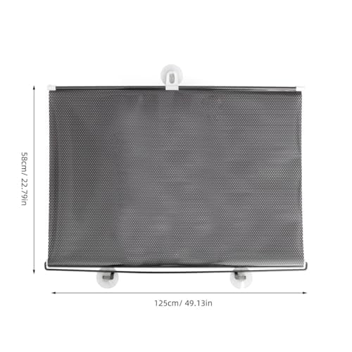 PATKAW 1 PCS Blackout Blinds No Drill, Retractable Roller Window Shades with Suction Cups, Portable Light Blocking Roller Blinds for Bedroom, Office, Nursery, RV, Car and Travel (49.2" x 19.7") - size: 1"W x 1"H