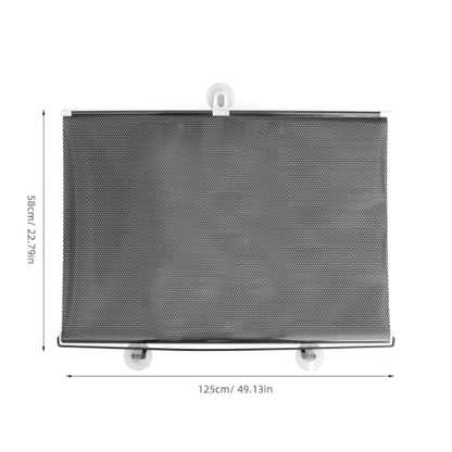 PATKAW 1 PCS Blackout Blinds No Drill, Retractable Roller Window Shades with Suction Cups, Portable Light Blocking Roller Blinds for Bedroom, Office, Nursery, RV, Car and Travel (49.2" x 19.7") - size: 1"W x 1"H
