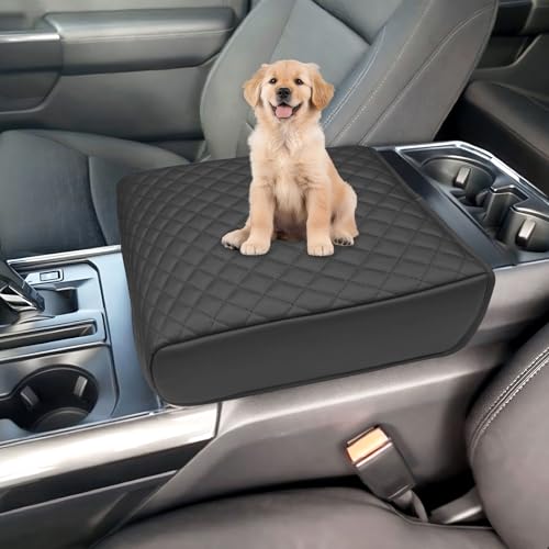 Zxiaochun Center Console Cover for 2021 2022 2023 2024 2025 2026 Ford F150, Armrest Lid Leather Protector, Middle Console Cushion Interior Accessories (Bucket Seat Only) - size: For 2021+ F150 Bucket Console