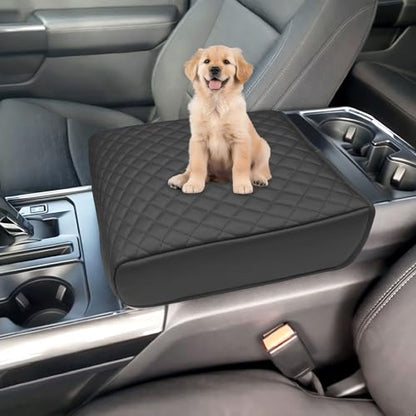 Zxiaochun Center Console Cover for 2021 2022 2023 2024 2025 2026 Ford F150, Armrest Lid Leather Protector, Middle Console Cushion Interior Accessories (Bucket Seat Only) - size: For 2021+ F150 Bucket Console