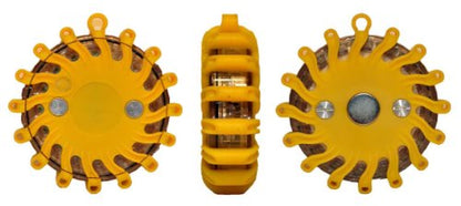 RPF16LM6 CASE OF 6 YELLOW RECHARGEABLE 9-FUNCTIONS PORTABLE 16 LED POWER FLARE POWER-MARKERS ROADSIDE EMERGENCY MAGNETIC - color: YELLOW