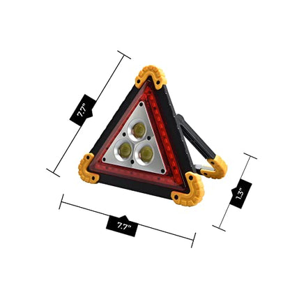 Red Emergency Roadside Safety Light with Charging Port – Hazard Warning Light for any Vehicle