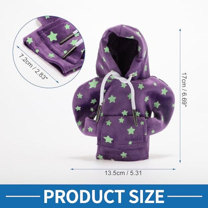 Universal Shift Knob Cover Star Glow in the Dark Pattern Gearstick Hoodie Shifter Lever Knob Hoodie for Car RV Truck SUV Fabric Purple - color: Purple
