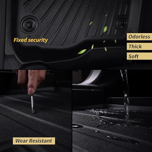 Floor Mats for 2017-2025 2026 Chrysler Pacifica(Hybrid Models), Fit 7 and 8 Passenger Model with Cargo Liners,TPE All Weather Protection Car Full Set Mats,for Pacifica 2017-2026 car Accessories - size: 2017-2026 Pacifica Full Set Mat（non Fuel）
