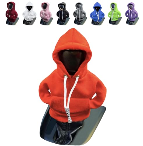 vvag Gear Shift Hoodie,Universal Shift Knob Hoodie, 4.7 Inch Car Shifter Stick Protector Decoration, Funny Hoodie Car Gear Shift Cover, Auto Interior Accessories Shifter Hoodie (Orange) - color: Orange