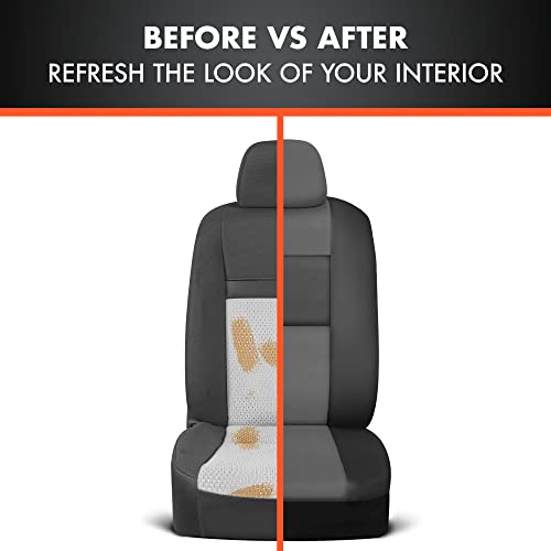 BDk Faux Leather Car Seat Cover Full Set - Front & Rear Split Bench Charcoal Seat Covers For SUV & Truck Seat Covers, Airbag Compatible - Protective Seat Covers for Car Seats & Car Accessories - color: Charcoal