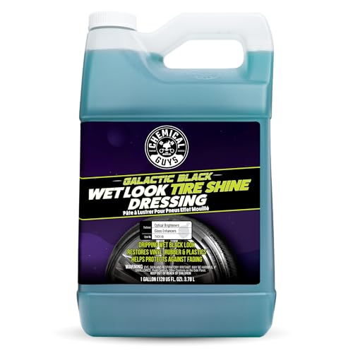 Chemical Guys Galactic Black Wet Look Tire Shine Dressing, for a Whole New Level of Shine and Depth of Black, Safe for Cars, Trucks, Motorcycles, RVs & More, 128 fl oz - TVD118 - size: 128 Fl Oz (Pack of 1)