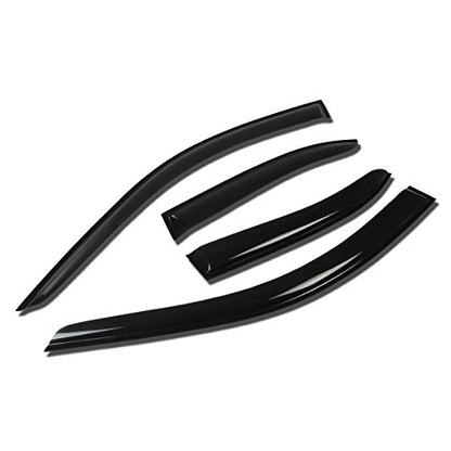Auto Dynasty 4Pcs Tape-On Window Visor Rain Guard Compatible with 1999-2005 Volkswagen Jetta, Rain Shields Vent Shade Wind Deflector, Acrylic - size: 99-05 Volkswagen Jetta