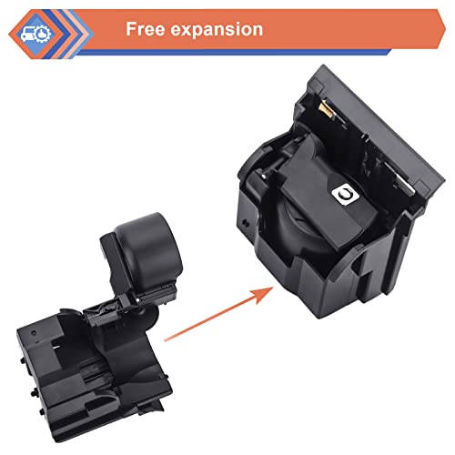 Center Console Cup Holder, Cup Holder Expander Compatible with Mercedes-Benz Vehicle W220 S350 S430 S500 S600 S65 AMG 2003-2006, Replace #2206800014 A2206800014 220-680-00-14