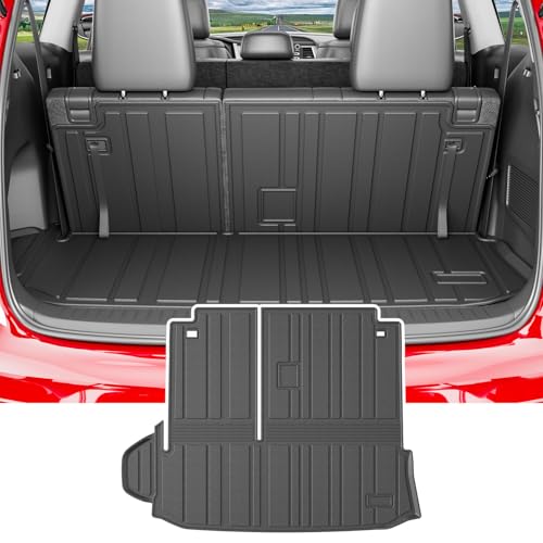 Xipoo Cargo Mat Compatible with 2020-2026 Toyota Highlander 7 Seats Trunk Mat Cargo Liner Backrest Trunk Liner Replacement for 2020-2026 Toyota Highlander Accessories - color: Fit 2020-2026 Toyota Highlander, size: Cargo Mat with Backrest Mat