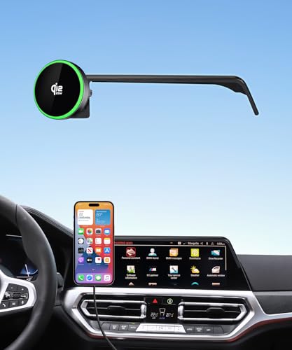 Qi2.2 Max 25W Fast Wireless Car Charger Phone Holder for 2019-2022 BMW 3 Series /2021-2023 4 Series/2022-2024 2 Series 10.25-Inch Screen, Magnetic Phone Mount Compatible with MagSafe